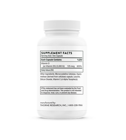 Thorne Vitamin D-5,000 - NSF Certified for Sport