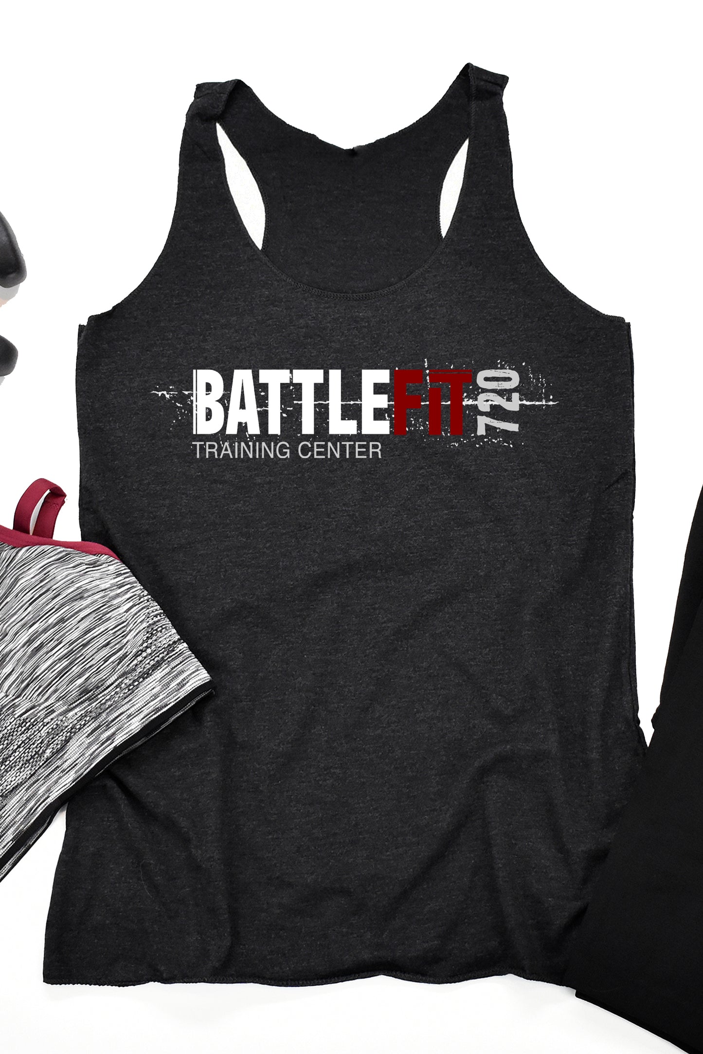 BattleFit Tri Blend Black Tank