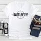 BattleFit White V-Neck Unisex T-Shirt